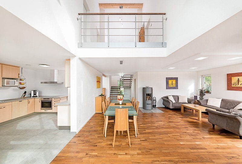 Hanghaus mit Einliegerwohnung Hausbau Helden Hanghaus mit Galerie