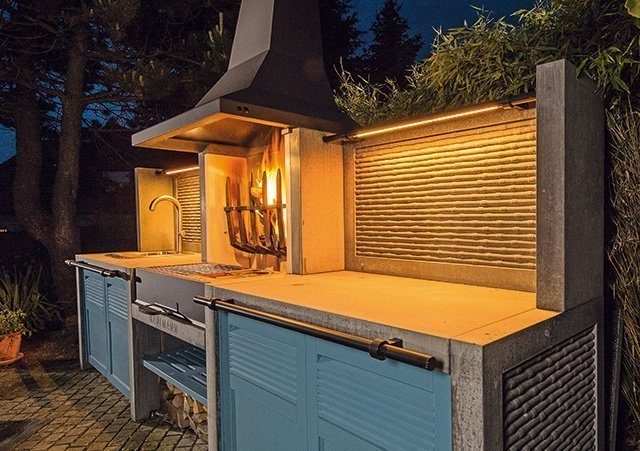 Outdoor-Küche. Foto: Kaufmann Grillkitchen