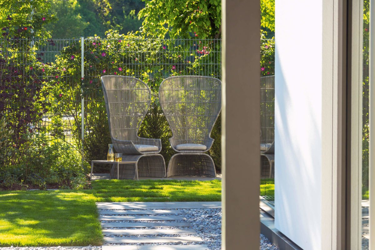 HUF HAUS Musterhaus Mannheim - Eine nahaufnahme von einem garten - Garten