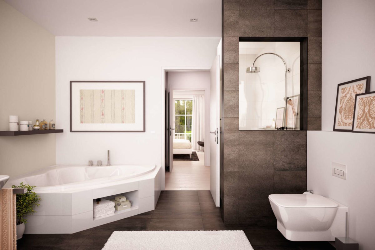 Aurelio - Ein Wohnzimmer mit Waschbecken und Spiegel - Bad
