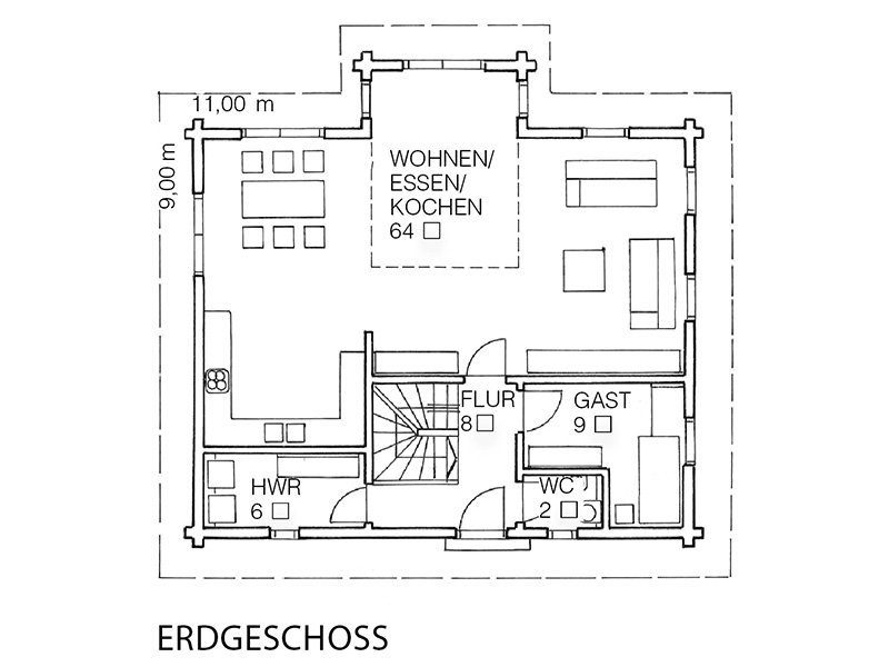 Haus Erlenbach - Eine nahaufnahme von text auf einem weißen hintergrund - Gebäudeplan