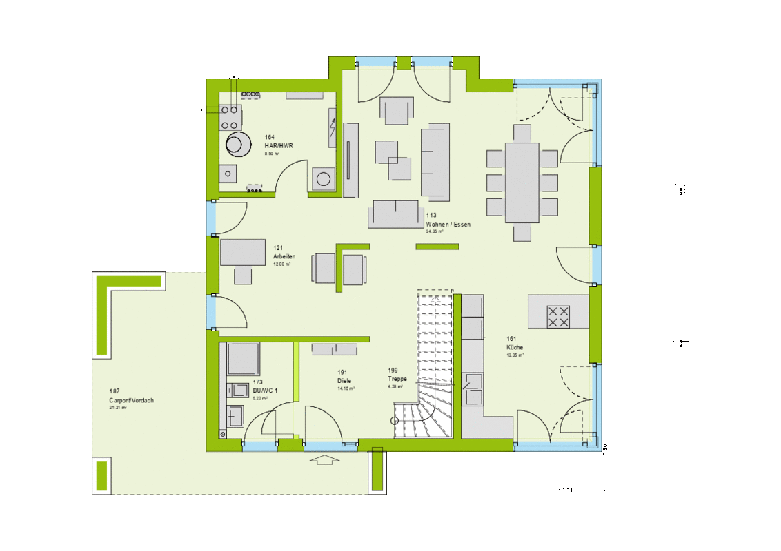 Musterhaus Poing - Gebäudeplan