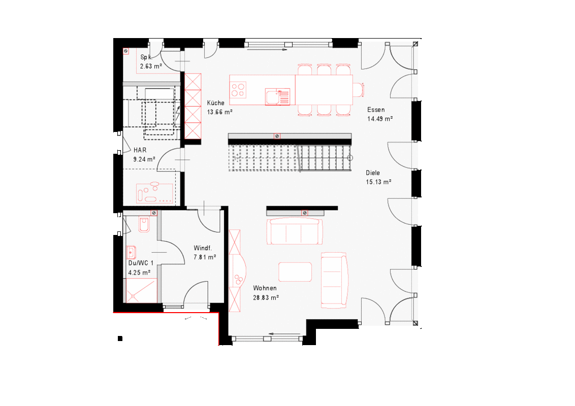 Musterhaus Fellbach - Gebäudeplan