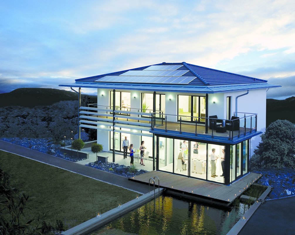 Musterhaus Fellbach Architekturline SETROS - Ein großes weißes Gebäude - Haus