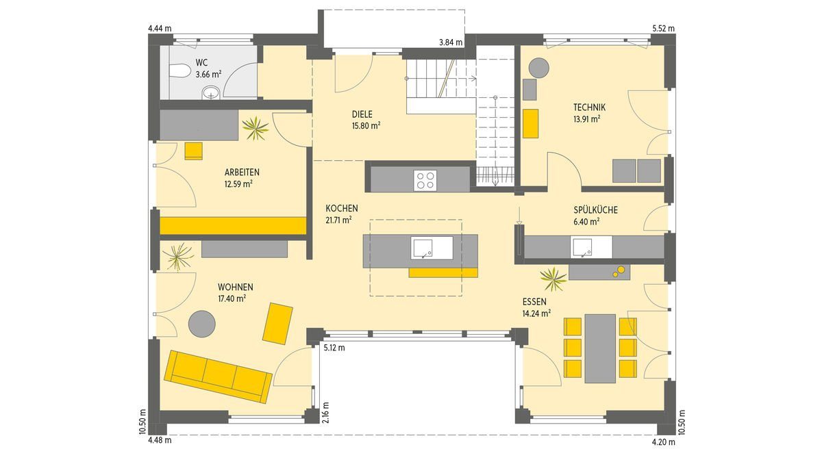 Haus Bad Vilbel - Eine Nahaufnahme von einer Karte - Gebäudeplan