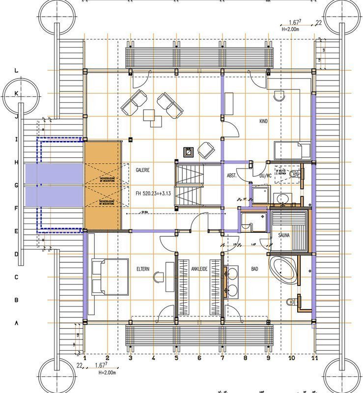 HUF HAUS Musterhaus München - Eine Nahaufnahme von einer Karte - Gebäudeplan