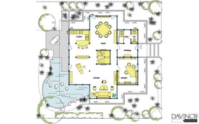 Musterhaus Fellbach - Eine Nahaufnahme von einer Karte - Gebäudeplan