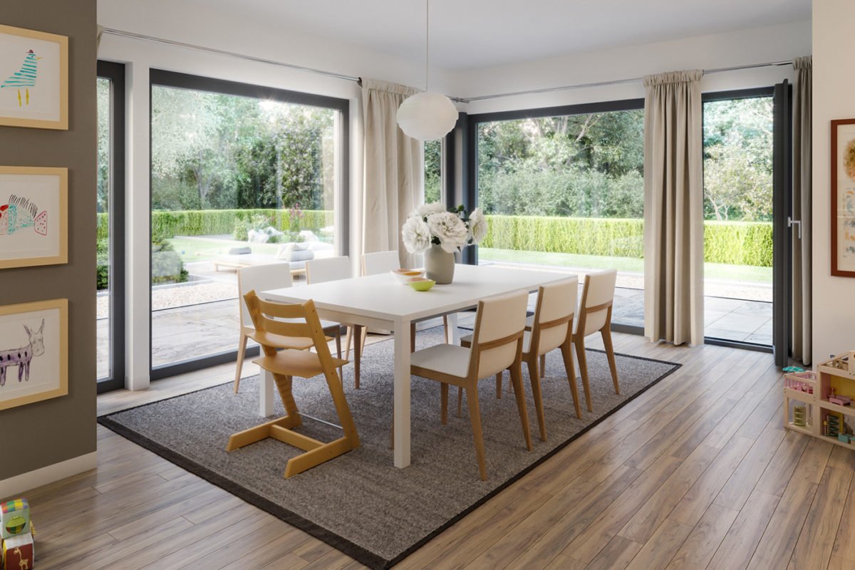 SUNSHINE 144 Bad Vilbel - Ein Wohnzimmer mit Möbeln und einem großen Fenster - Interior Design Services
