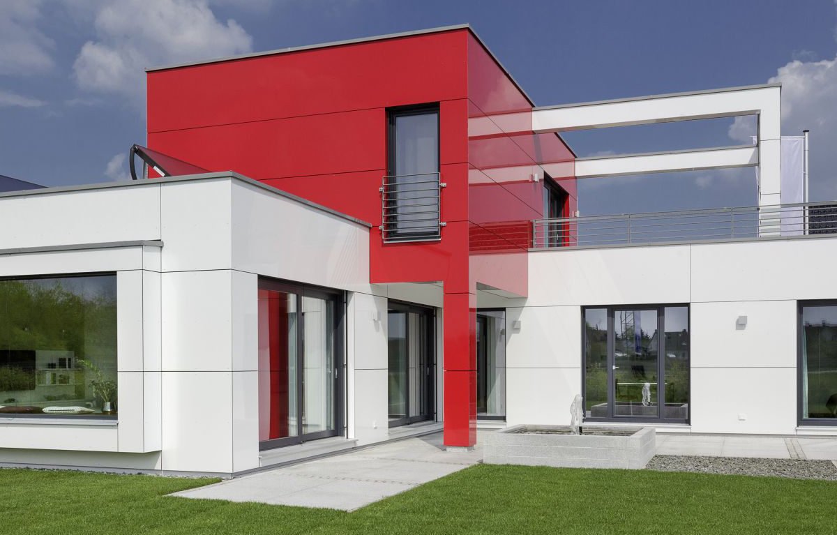 L³- Luxhaus Lifestyle Loft - Ein großes weißes Gebäude - Verkleidung