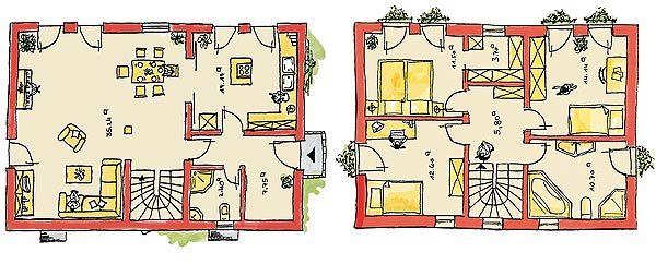 Ziegelhaus Modell Poing - Eine Nahaufnahme von einer Karte - Gebäudeplan
