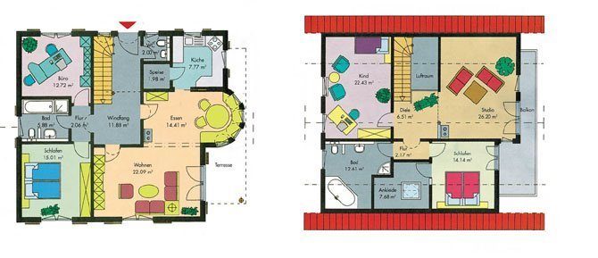 Landhaus Exklusiv - Eine Nahaufnahme von einer Karte - Gebäudeplan