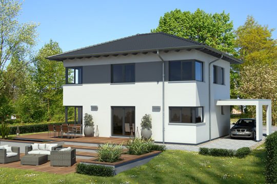 Effizienzhaus 55 L267 WD - Eine große Wiese vor einem Haus - Gartenhaus