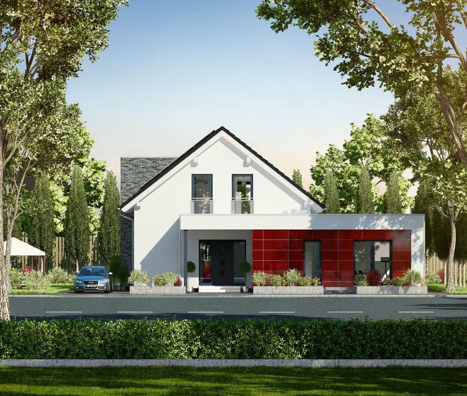 Musterhaus Hannover - Ein Baum vor einem Haus - Haus