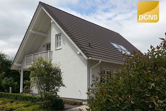 Musterhaus Erfurt - Ein schild vor einem haus - Haus