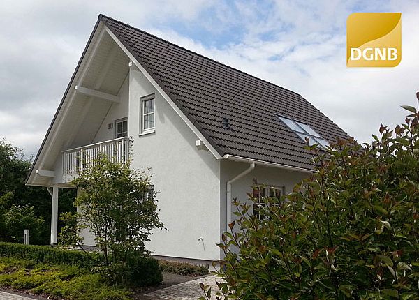 Musterhaus Erfurt - Ein schild vor einem haus - Haus