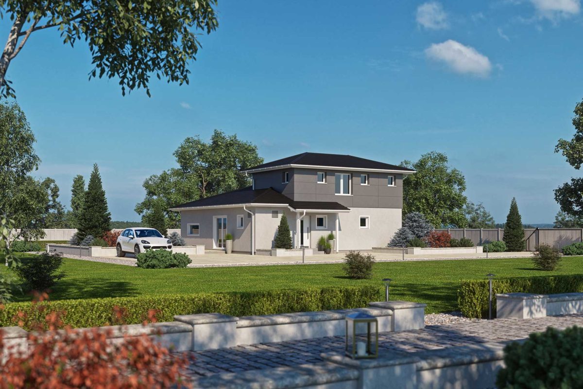 Haas BS 129 B - Ein Baum vor einem Haus - Haus