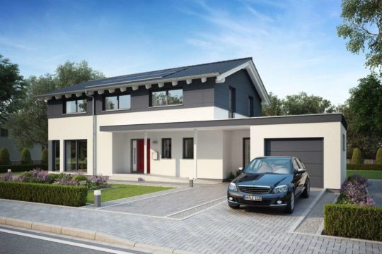 Automatisch gespeicherter Entwurf - Ein Auto vor einem Haus geparkt - Haus