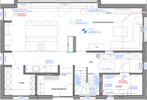 Kundenhaus Schaub - Eine Nahaufnahme von einer Karte - Gebäudeplan