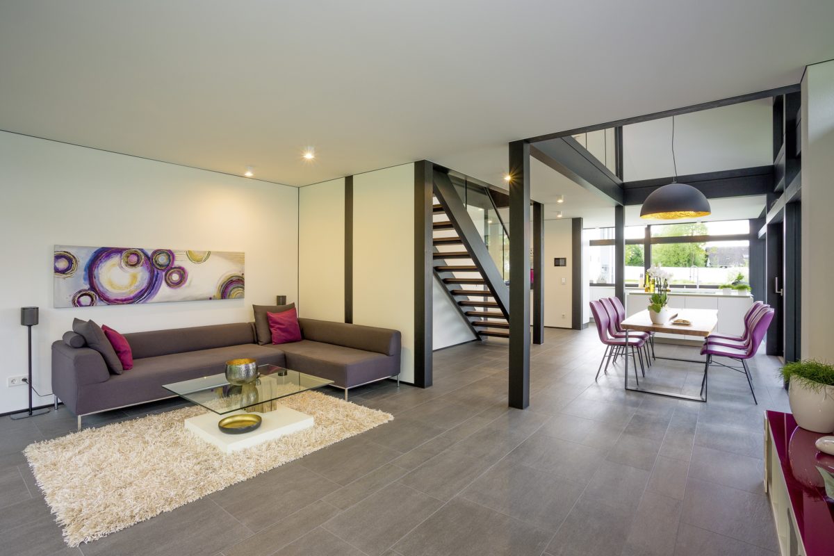 HUF HAUS MODUM 7 - Ein Blick auf ein Wohnzimmer - Interior Design Services