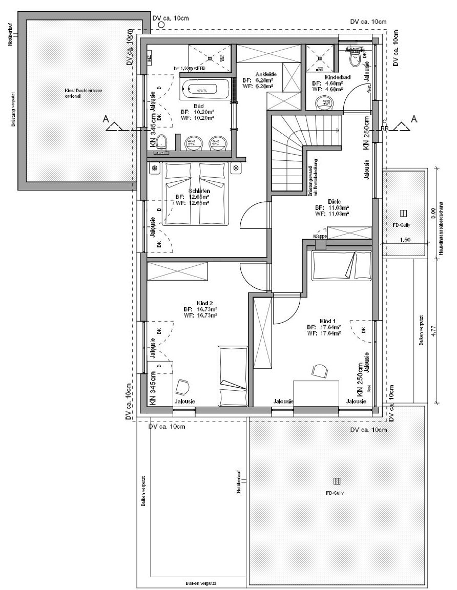 Kundenhaus Mahl - Eine Nahaufnahme von einer Karte - Gebäudeplan