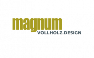 Magnum Vollholzdesign - Eine Zeichnung einer Zeichentrickfigur - Logo
