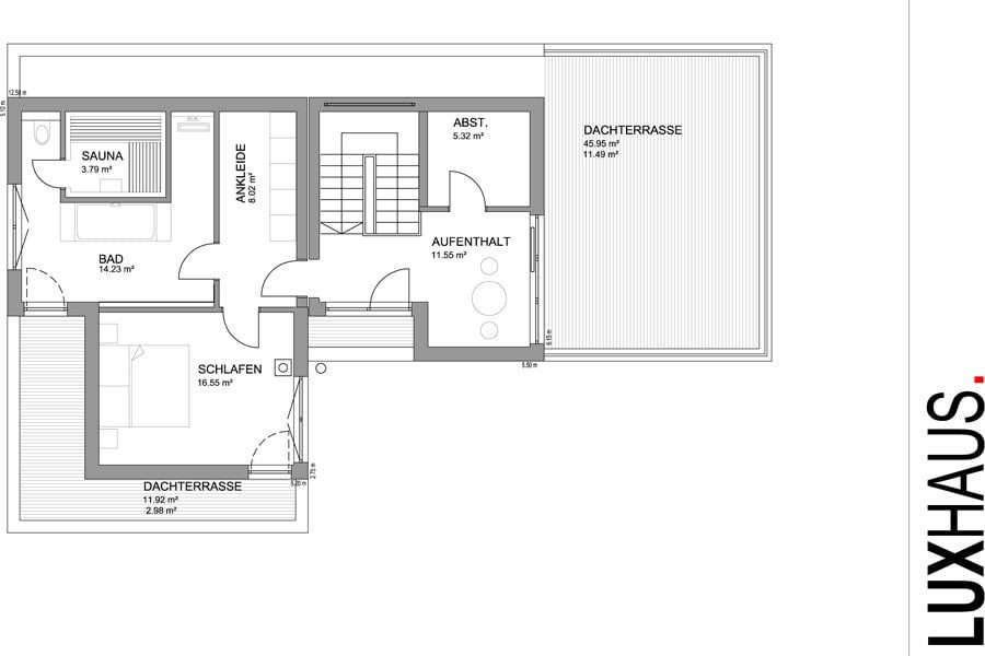 Flachdach Haus 283 von LUXHAUS | Hausbauhelden.de