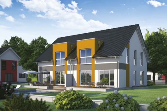 Hausbau Helden DAN-WOOD House | Doppelhaus Partner 128 - Kundenhaus