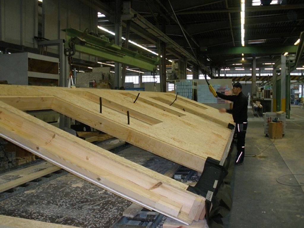 Gussek Hybridwand Holzbauweise Wandaufbau
