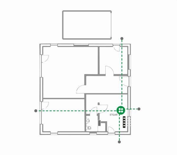 Strom im Garten mit Leerrohr für Erdkabel Hausbau Helden