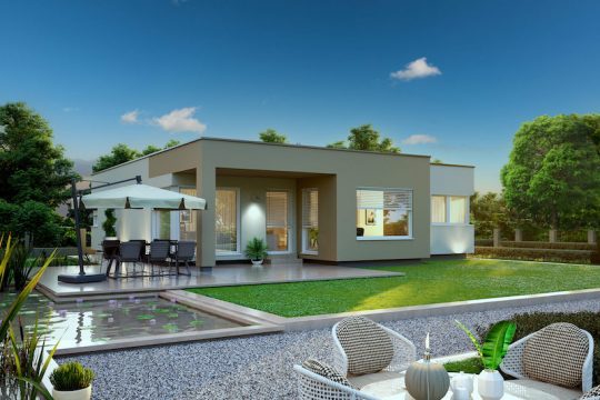 Hausbau Helden ZENKER Haus | Designbungalow 124 FD