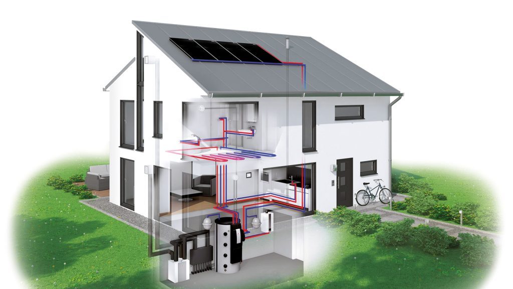 Solarthermieanlage und Wohnunglüftung von Wolf Heiztechnik