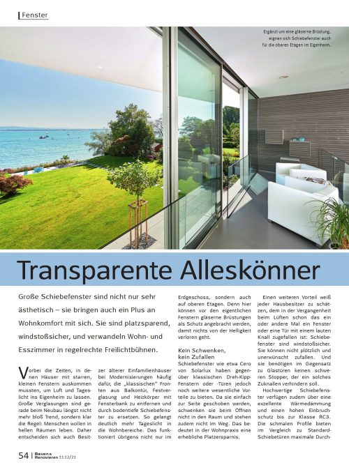 Der Vorteil von großen Schiebefenster
