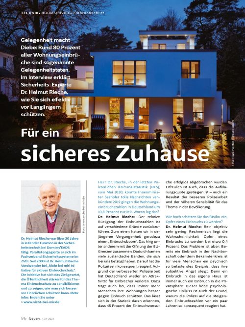 Experteninterview: Wie ist mein Zuhause sicher?