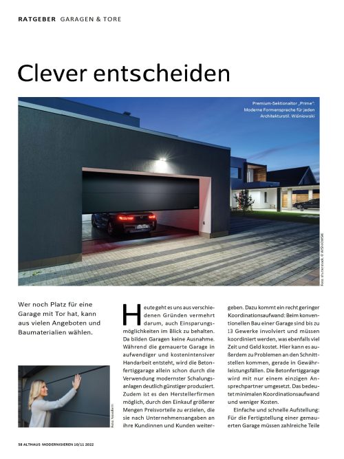 Garagentor: Welche Baumaterialien gibt es?