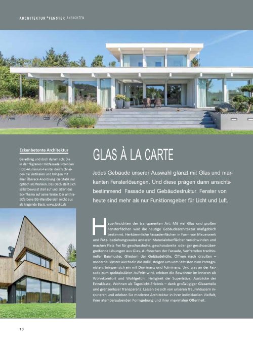 Gestalterische Fenster prägen die Fassade