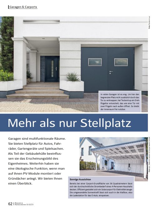 Schönene Fassaden für die Garage