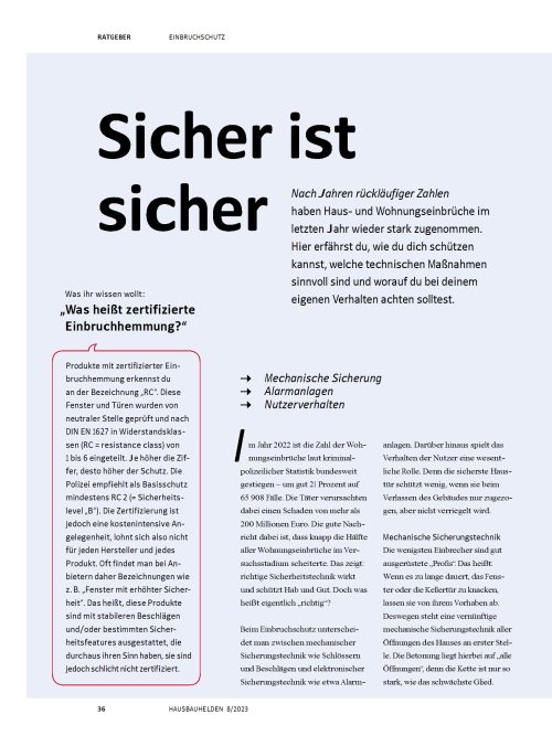 So verschaffen sich die Einbrecher Zutritt