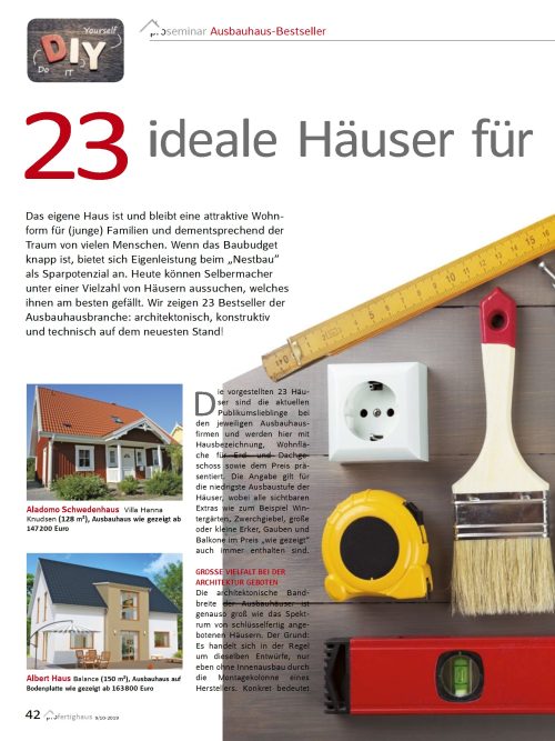 23 Bestseller der Ausbauhausbranche
