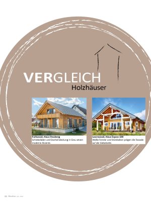 4 Holzhäuser im Vergleich