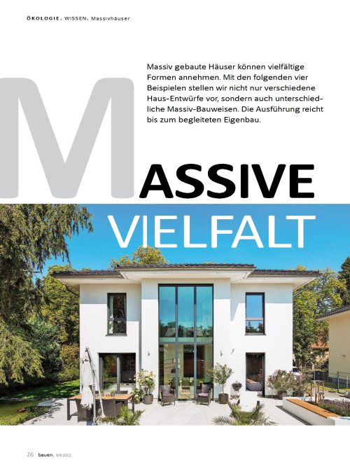4 Massivhäuser, 4 Bauweisen