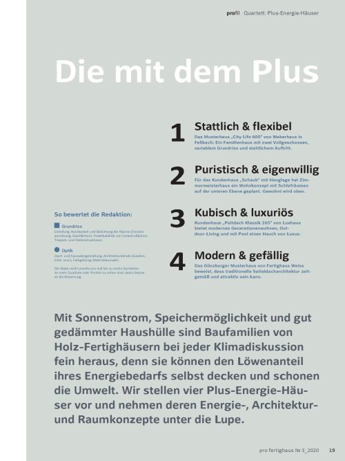 4 Plusenergiehäuser im Detail