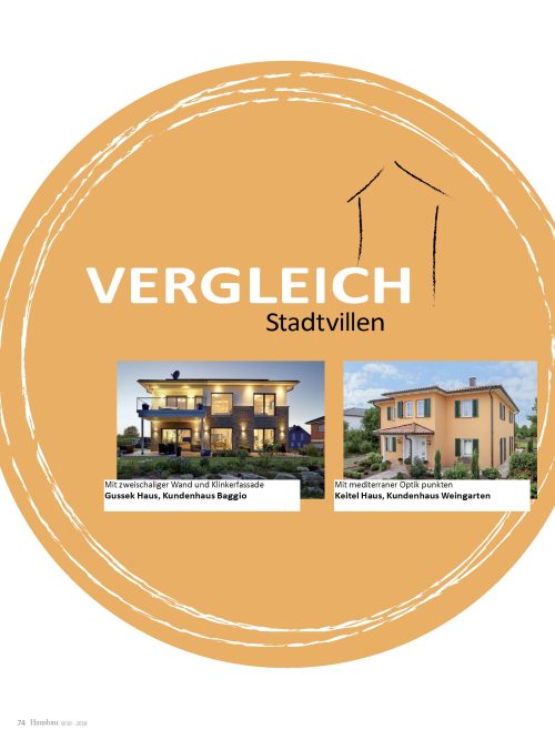 4 Stadtvillen im Vergleich