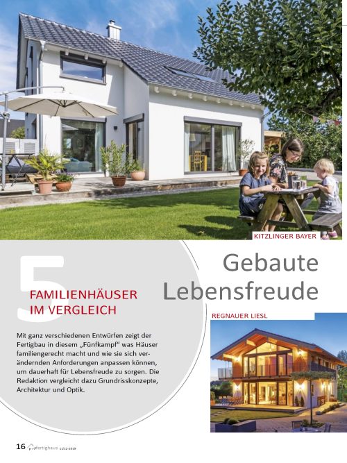 5 Familienhäuser im Vergleich