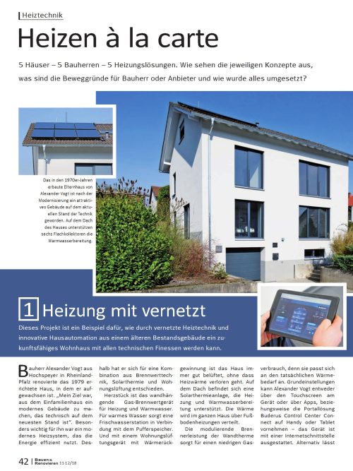 5 Häuser, 5 Bauherren, 5 Heizungslösungen