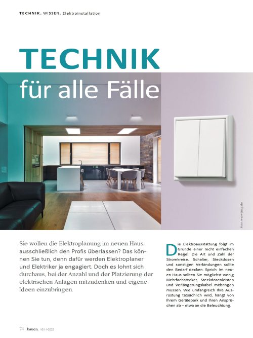 Anzahl und Platzierung der Elektrogeräte