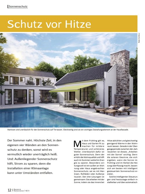 Aussenliegender Sonnenschutz: Welche Möglichkeiten gibt es?