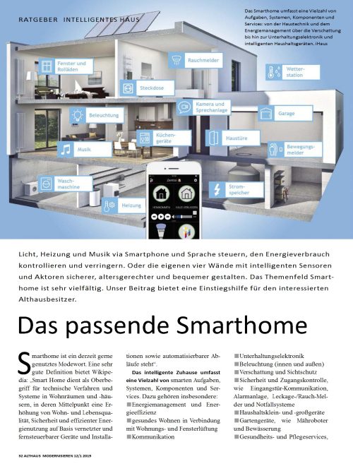 Das Althaus mit einem Smart Home System aufwerten