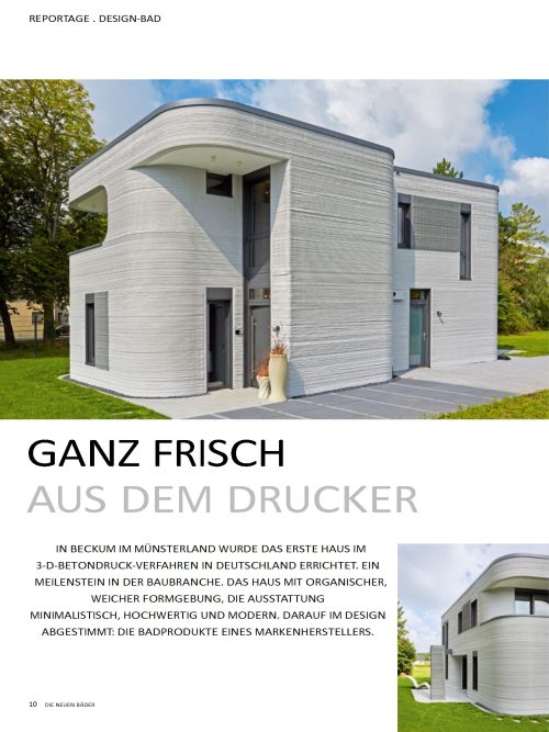 Das Bad in Deutschlands erstem 3D-Haus