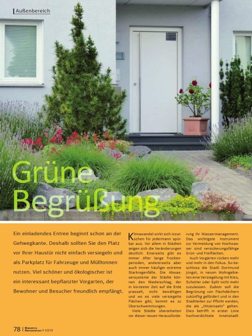 Den Vorgarten gestalten: So gelingt ein grünes Entrée