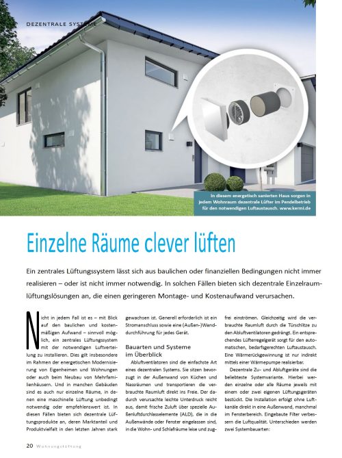 Dezentrale Lüftungsanlage: Wann lohnt sie sich?